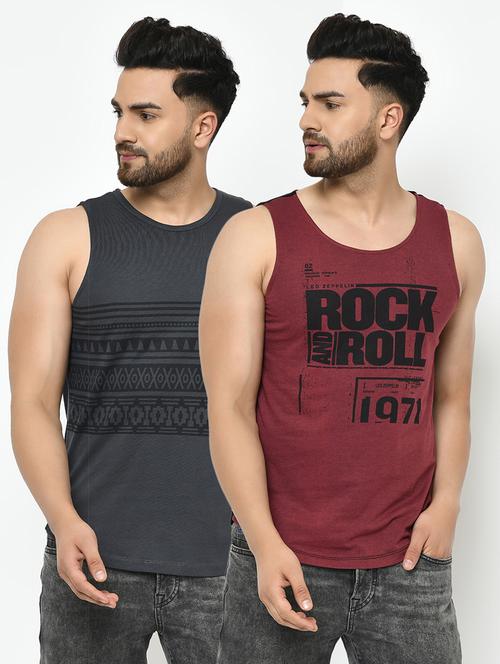 pack of 2 printed vest - 21143895 - Very Small Image - 1