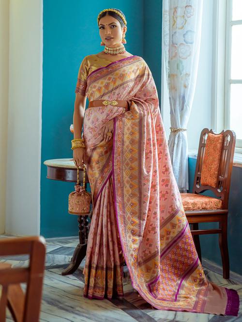 women self design patola saree with blouse - 21144745 - Very Small Image - 1
