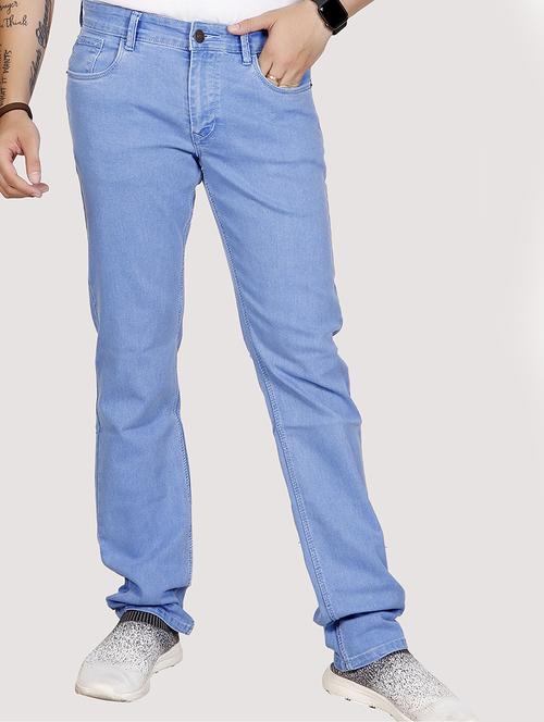 men light blue cotton blend jeans - 21145365 - Very Small Image - 1
