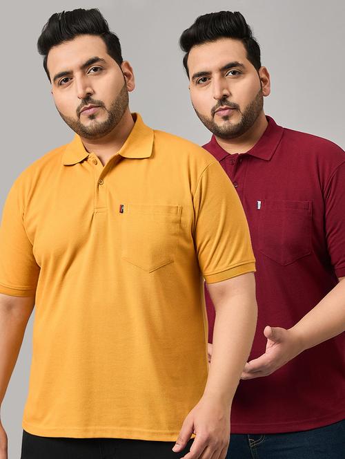combos pack of 2 polo neck t-shirts - 21145452 - Very Small Image - 1