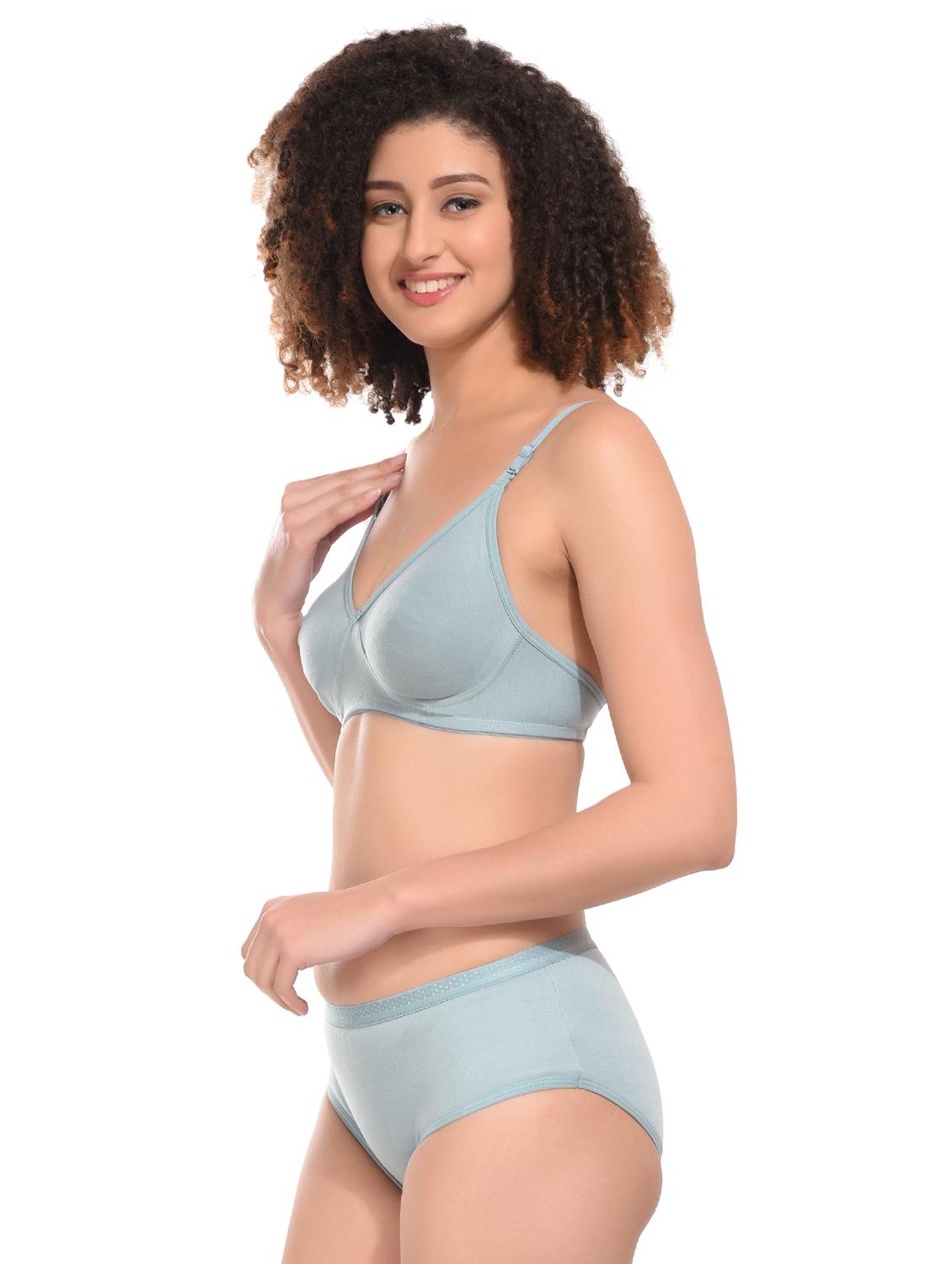 pack of 2 multi coloured hosiery bra and panty set - 21145549 - Standard Image - 2