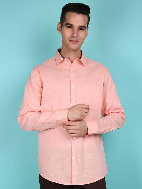pink cotton casual shirt - 21148152 - Very Small Image - 1