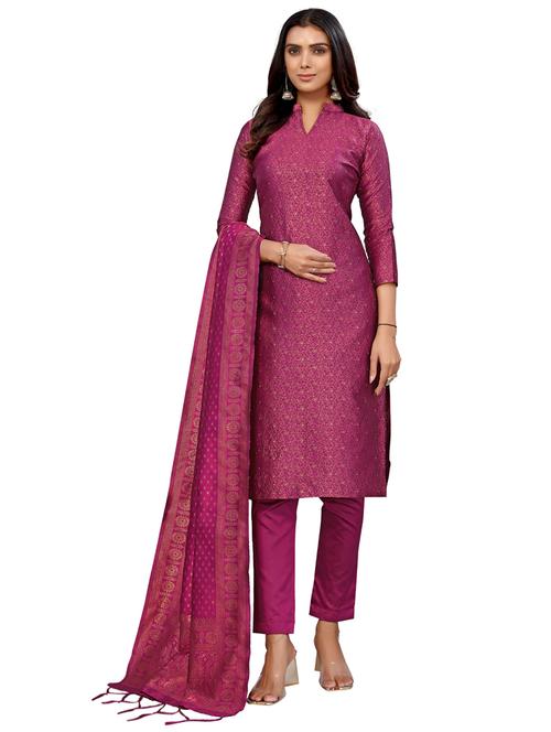 women's self design unstitched suit set - 21149335 - Very Small Image - 1