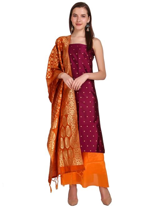 women self design unstitched suit set - 21149575 - Very Small Image - 1