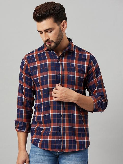 men checkered casual shirt - 21153353 - Very Small Image - 1