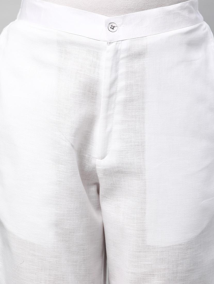 women solid mid rise tailored pants - 21153627 - Standard Image - 3