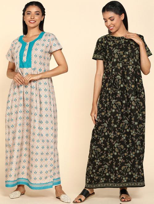 pack of 2 printed nighties - 21153667 - Very Small Image - 1