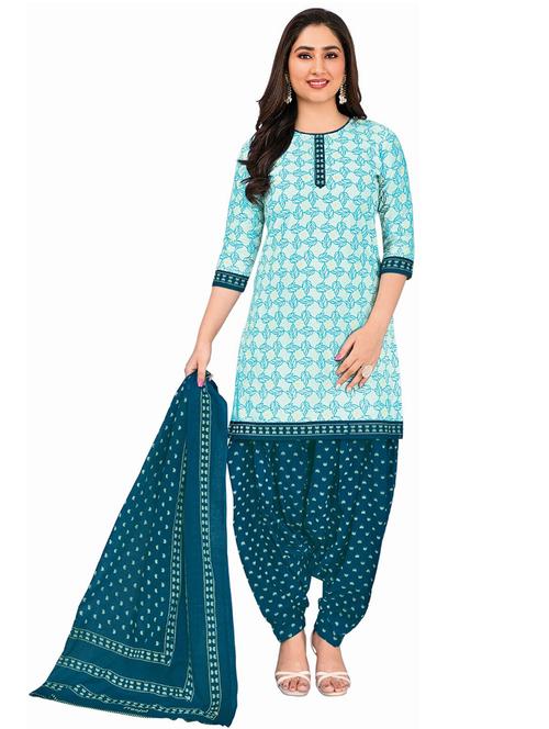 printed kurta salwar with dupatta set - 21154277 - Very Small Image - 1