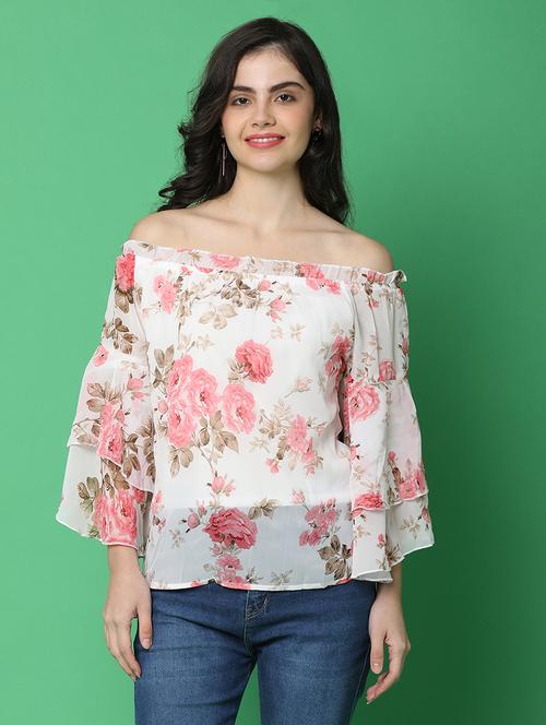 women white cotton regular top - 21158675 - Very Small Image - 1