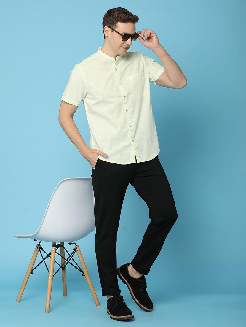 men solid cotton casual shirt - 21159605 - Standard Image - 4