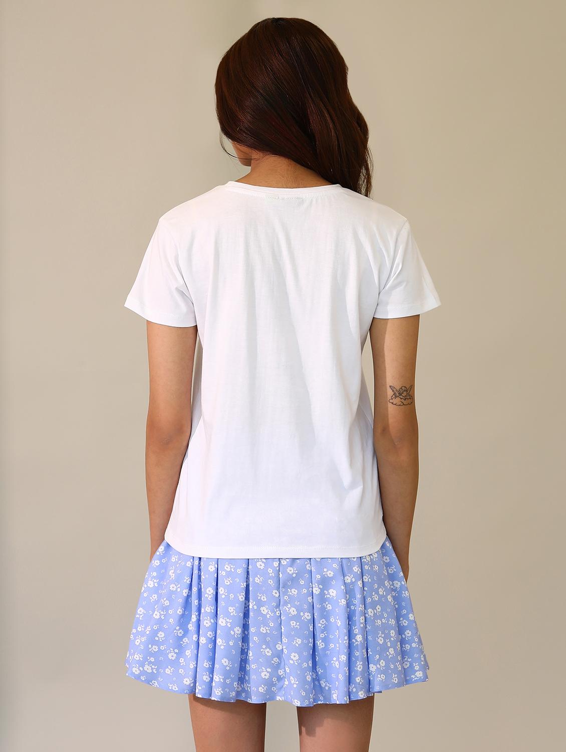 women solid short sleeves t-shirt - 21164615 - Standard Image - 3