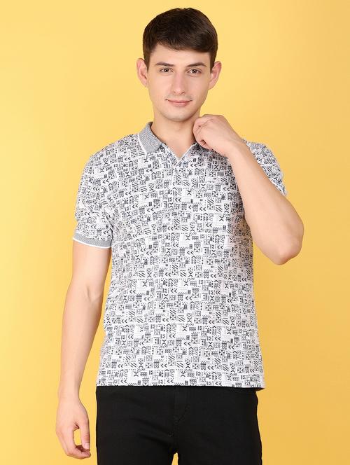 men short sleeves printed polo t-shirt - 21166892 - Very Small Image - 1