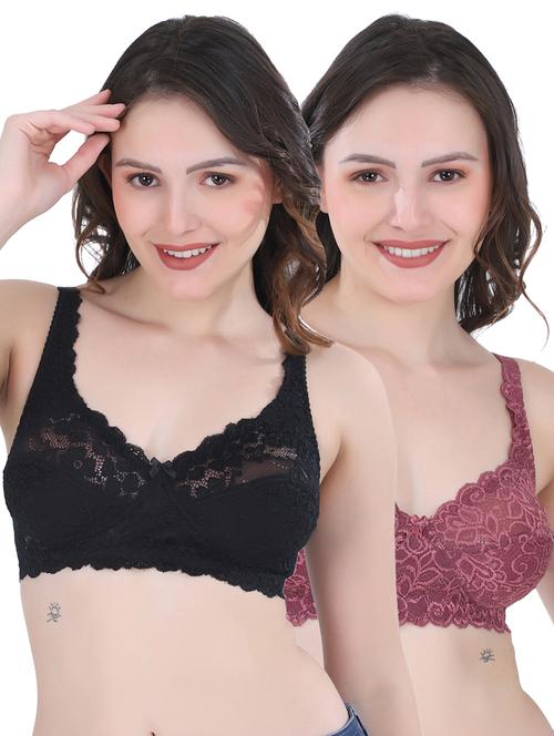 pack of 2 multi colored net bralette  - 21167406 - Very Small Image - 1