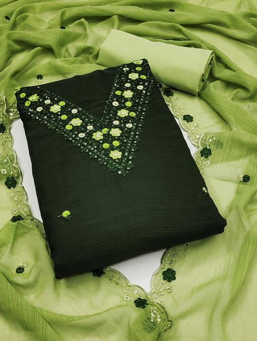 embroidered unstitched suit set - 21167723 - Very Small Image - 1