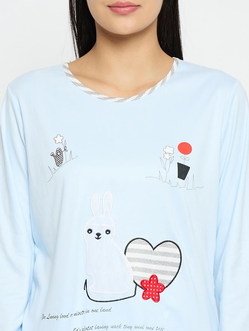 light blue printed pyjama set - 21167751 - Zoom Image - 5