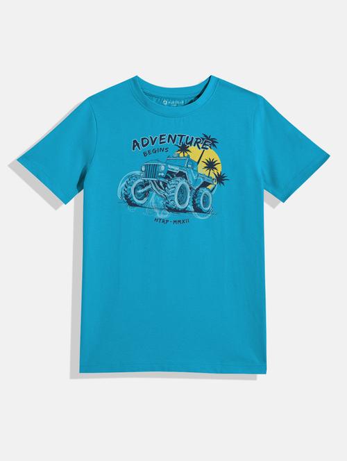boys round neck printed t-shirt - 21168326 - Very Small Image - 1