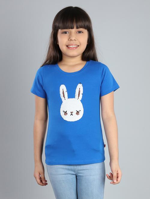 girls round neck graphic printed tees - 21169039 - Very Small Image - 1