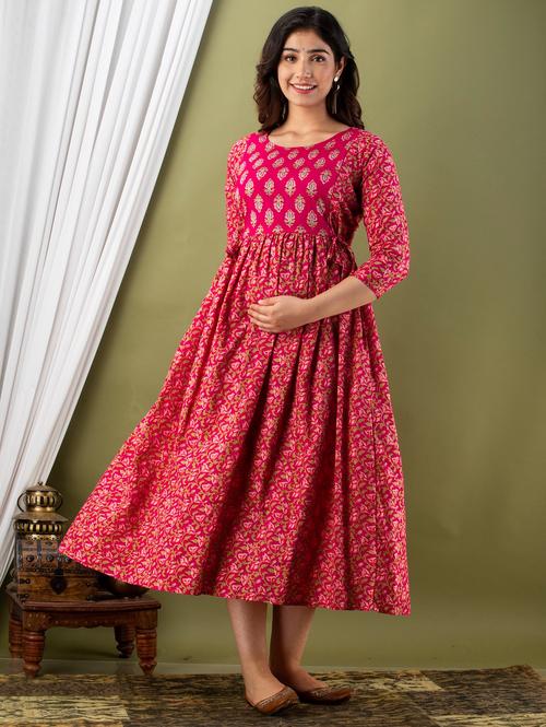 Cotton Maternity And Feeding Kurti - 21169379 - Very Small Image - 1