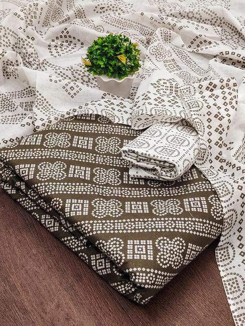 bandhani printed unstitched suit set - 21169934 - Very Small Image - 1