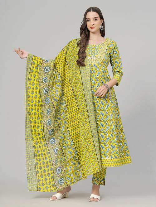 women floral printed a-line kurta - 21171069 - Very Small Image - 1