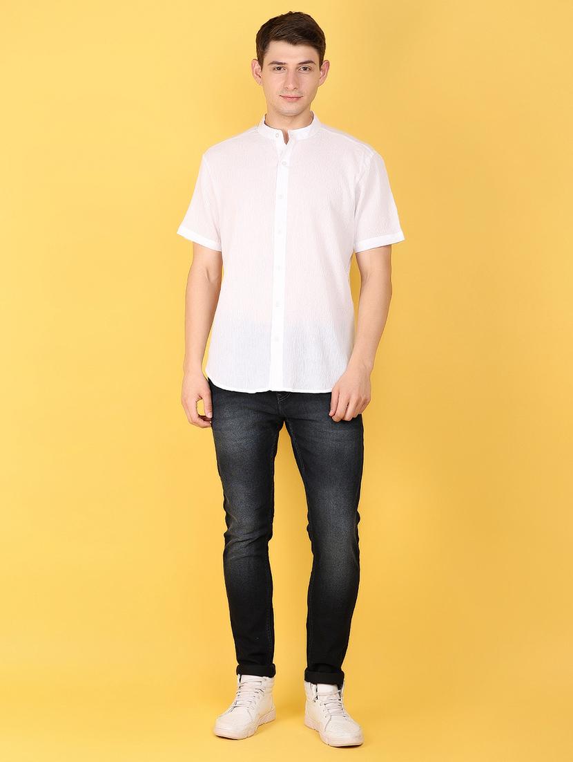 white cotton casual shirt - 21172018 - Standard Image - 3
