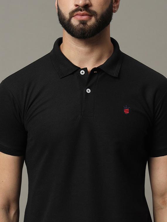 black polyester regular t-shirt - 21173305 - Zoom Image - 4