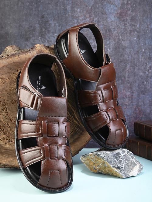 brown pvc back strap sandals - 21173353 - Very Small Image - 1