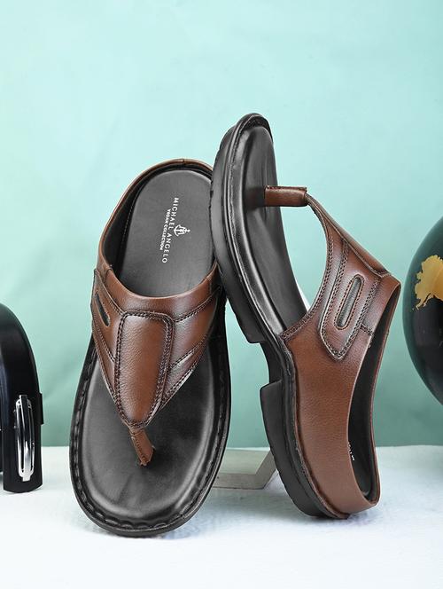 tan pvc slip on slippers - 21173418 - Very Small Image - 1