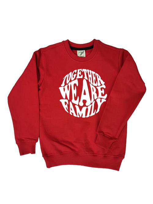 red fleece printed sweatshirt - 21175964 - Very Small Image - 1