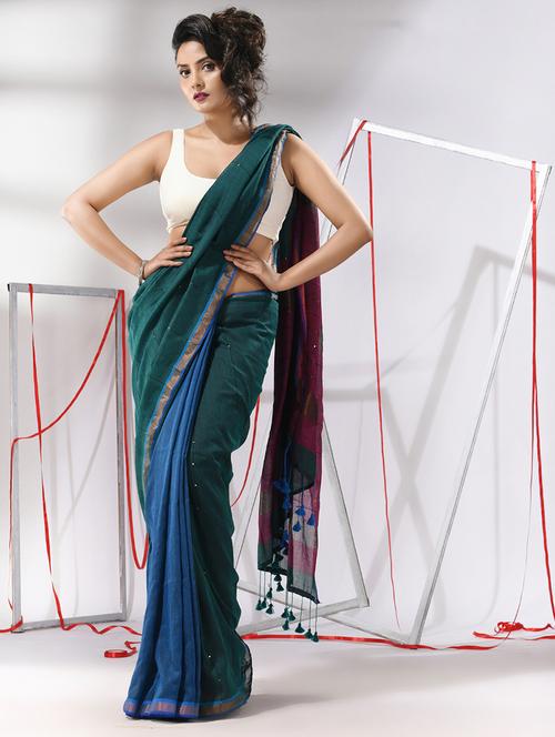 women self design handloom saree with blouse - 21176122 - Very Small Image - 1