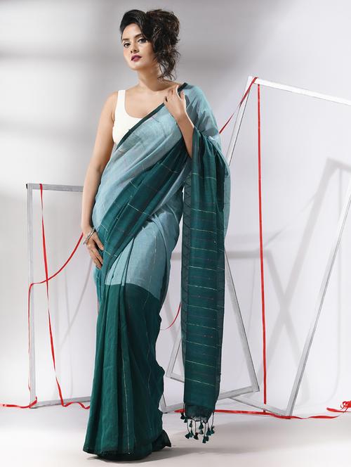 women self design handloom saree with blouse - 21176127 - Very Small Image - 1