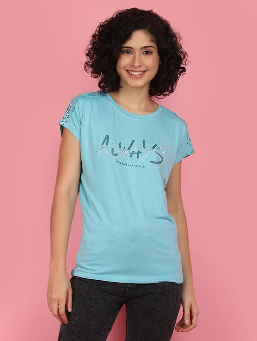 women round neck short sleeves t-shirt - 21176910 - Very Small Image - 1