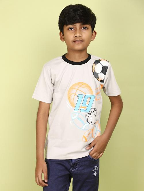boys printed cotton t-shirt - 21177236 - Very Small Image - 1