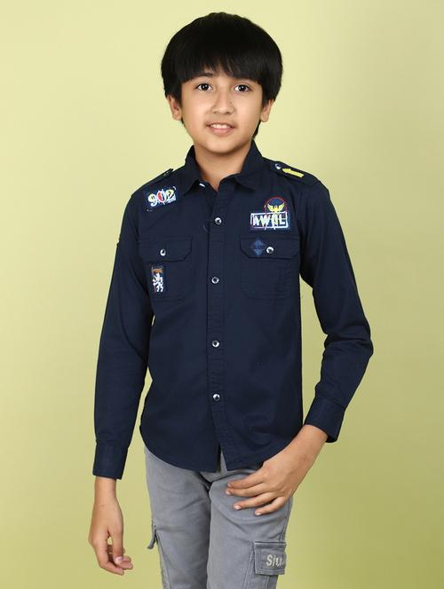 boys placement print cotton t-shirt - 21177338 - Very Small Image - 1
