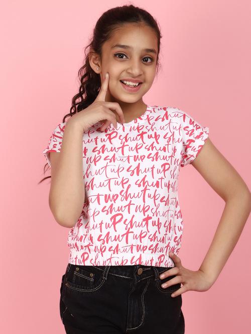 girls round neck short sleeves tops - 21177483 - Very Small Image - 1