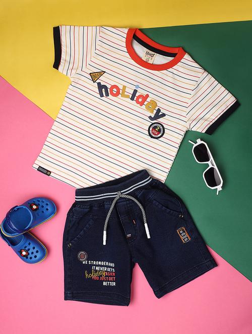 white printed cotton shorts set  - 21177683 - Very Small Image - 1