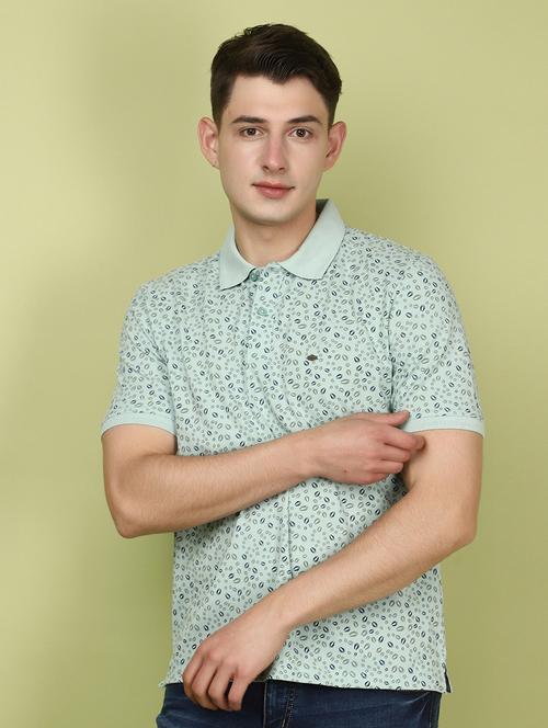 men ai aqua regular fit printed polo t-shirt - 21177838 - Very Small Image - 1