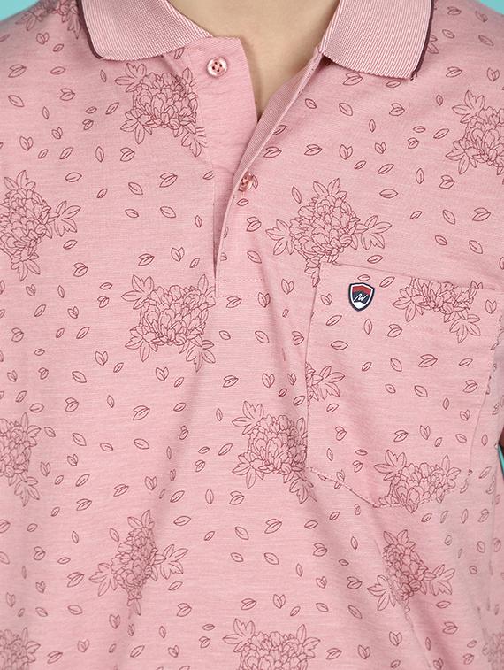 pink cotton all over print tshirt - 21177865 - Zoom Image - 4