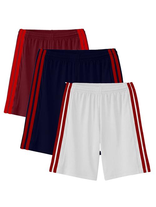 boys pack of 3 mid rise shorts - 21179141 - Very Small Image - 1