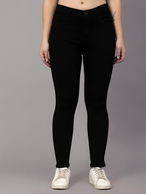 women solid mid rise denim jean - 21179384 - Very Small Image - 1