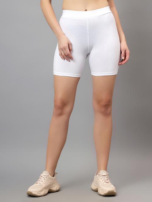 women solid mid rise cycling shorts  - 21179496 - Very Small Image - 1