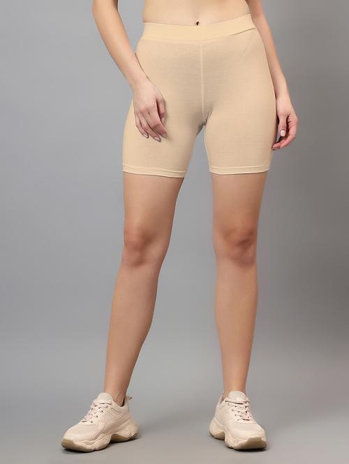 women solid mid rise cycling shorts  - 21179497 - Very Small Image - 1