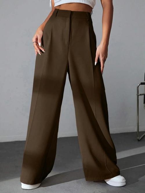  women wide leg high-rise stretchable korean pants - 21179765 - Very Small Image - 1