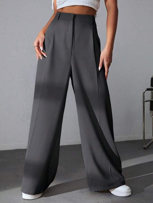 women wide leg high-rise stretchable korean pants - 21179938 - Very Small Image - 1