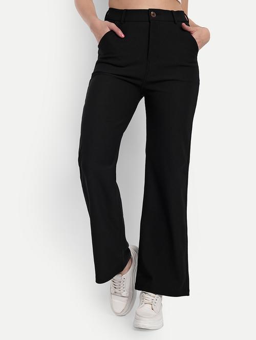 black cotton wide leg trouser - 21180160 - Very Small Image - 1