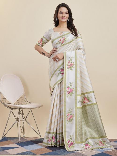 women self design banarasi saree with blouse - 21180311 - Very Small Image - 1