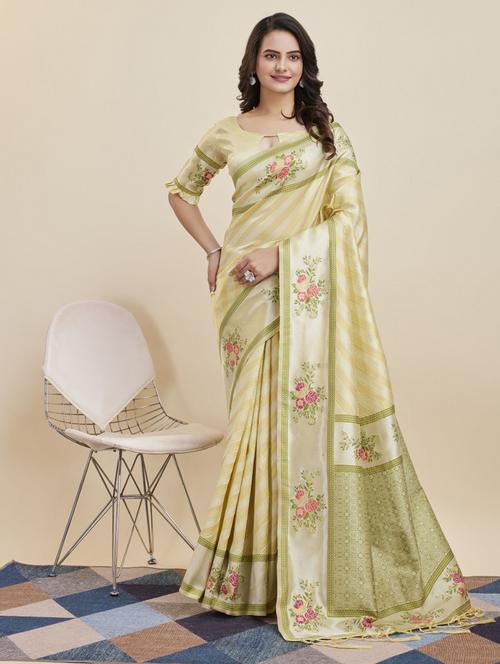women self design banarasi saree with blouse - 21180312 - Very Small Image - 1