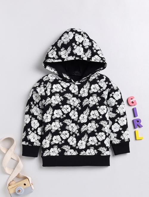 black cotton all over print sweatshirt - 21180638 - Very Small Image - 1