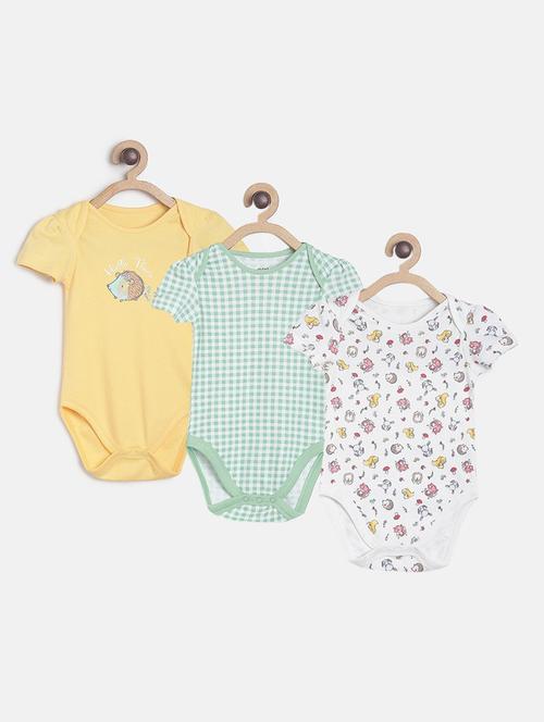 pack of 3 multi colored printed onesies - 21181494 - Very Small Image - 1