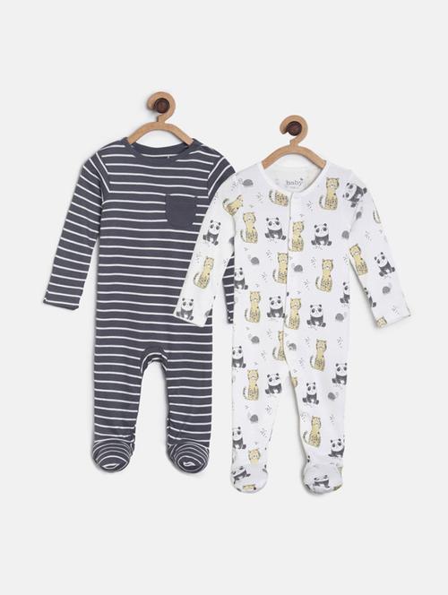 pack of 2 multi colored printed rompers - 21181569 - Very Small Image - 1